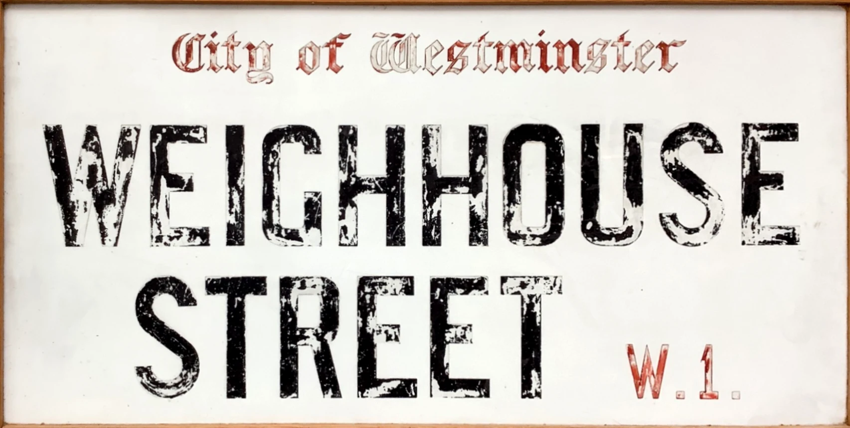 Weighhouse Street sign